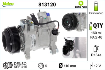 VALEO 813120 Kompressor, Klimaanlage für BMW,BMW (BRILLIANCE)