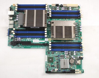 SuperMicro X9DRW-iF Dual LGA2011 Server Motherboard w/ 2*E5-2640v2 & 2*Heatsinks