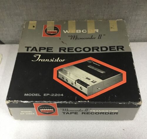 Microcorder II WEBCOR MODEL EP-2204 TAPE RECORDER TRANSISTOR GREAT SHAPE 25$ OBO - Afbeelding 1 van 6