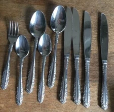 Mid Century Silverware Lot Stanley Roberts Glenmere Stainless lot of 9