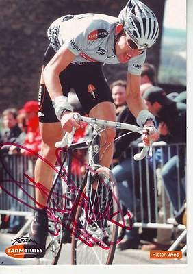 CYCLING cycling card PIETER VRIES team FARMFRITES signed