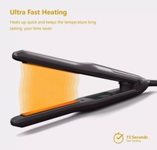 KIPOZI Pencil Flat Iron 0.3" Titanium Small Flat Iron Beard Hair Straightener 4