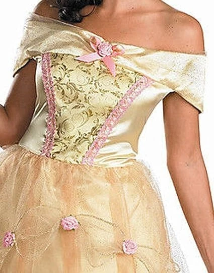Disney Belle Dress Lic Beauty And The Beast Adult Yellow Satin Costume Dress Lg - Image 3 of 4