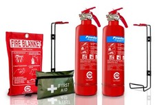 Gas Safe Engineer FIRE Safety Essential Pack Extinguisher 1ST AID KIT BLANKET KM