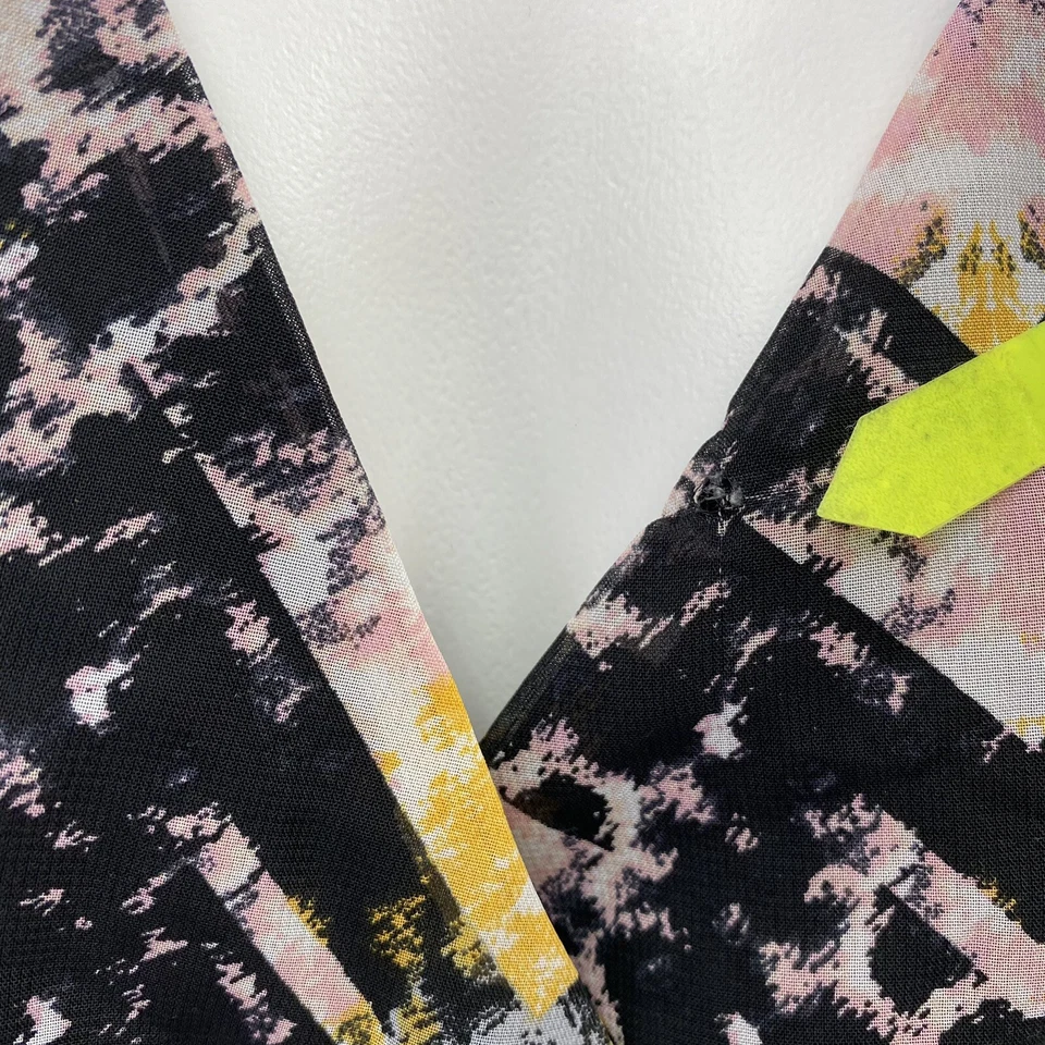 Macacão feminino material menina XL chiffon sexy fenda manga surplice data noite - Imagem 4 de 4