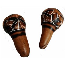 Fair Trade Andean Hand Shaman Shakers Rattle / Maraca / Calabash Tapar Nuts Sr2