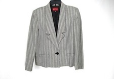 Vintage Sasson Women's Gray Blazer Jacket, Sz 12 VTG Designer Casual Apparel