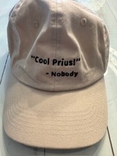 Cool Prius-Nobody, baseball cap, off white, new, no tags, 8 x 6 /78 X 1 3/4