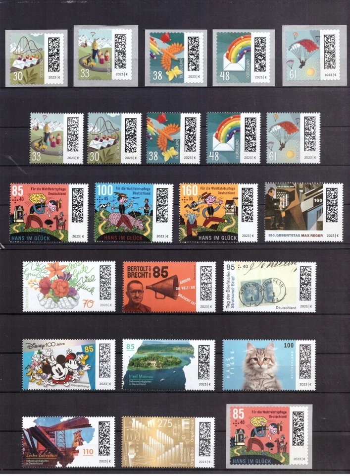 Germany 2023 complete yearset + self adhesive with sheets MNH, without Nr. 3801 - Image 2 of 4