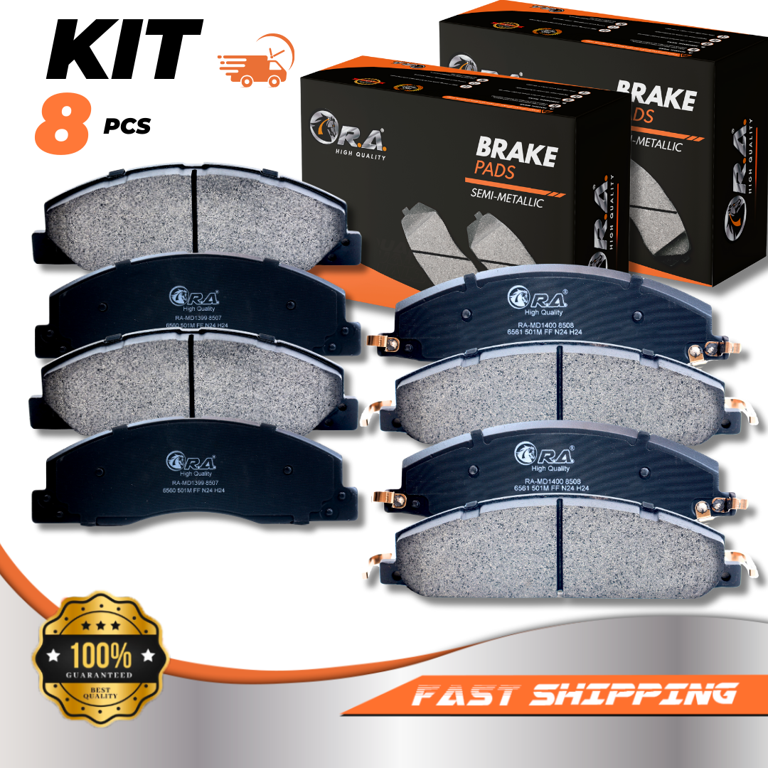 Front and Rear Disc Brake Pads for 2011 - 2018 Ram 2500 5.7L 6.7L Pickup