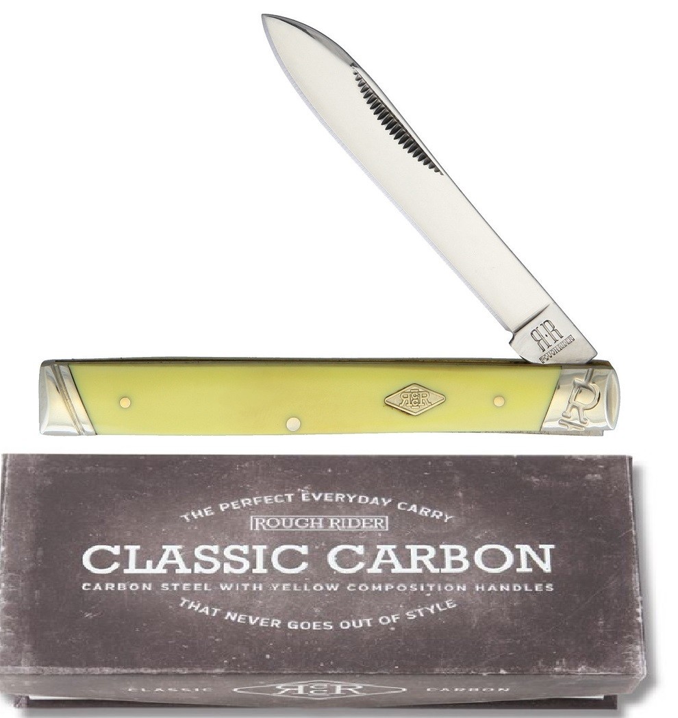 Carbon Steel Doctors Pocket Knife with Yellow Handle Display case eBay