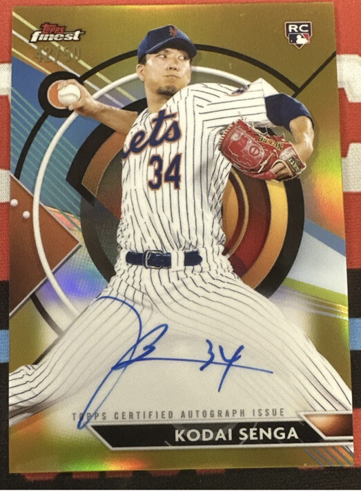 2023 Topps Finest KODAI SENGA Rookie True Gold Refractor AUTO #42/50 (RC)METS!!