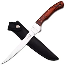 Elk Ridge Fixed blade Fillet knife Full Tang 12.25" Overall Wood Handle ER-028