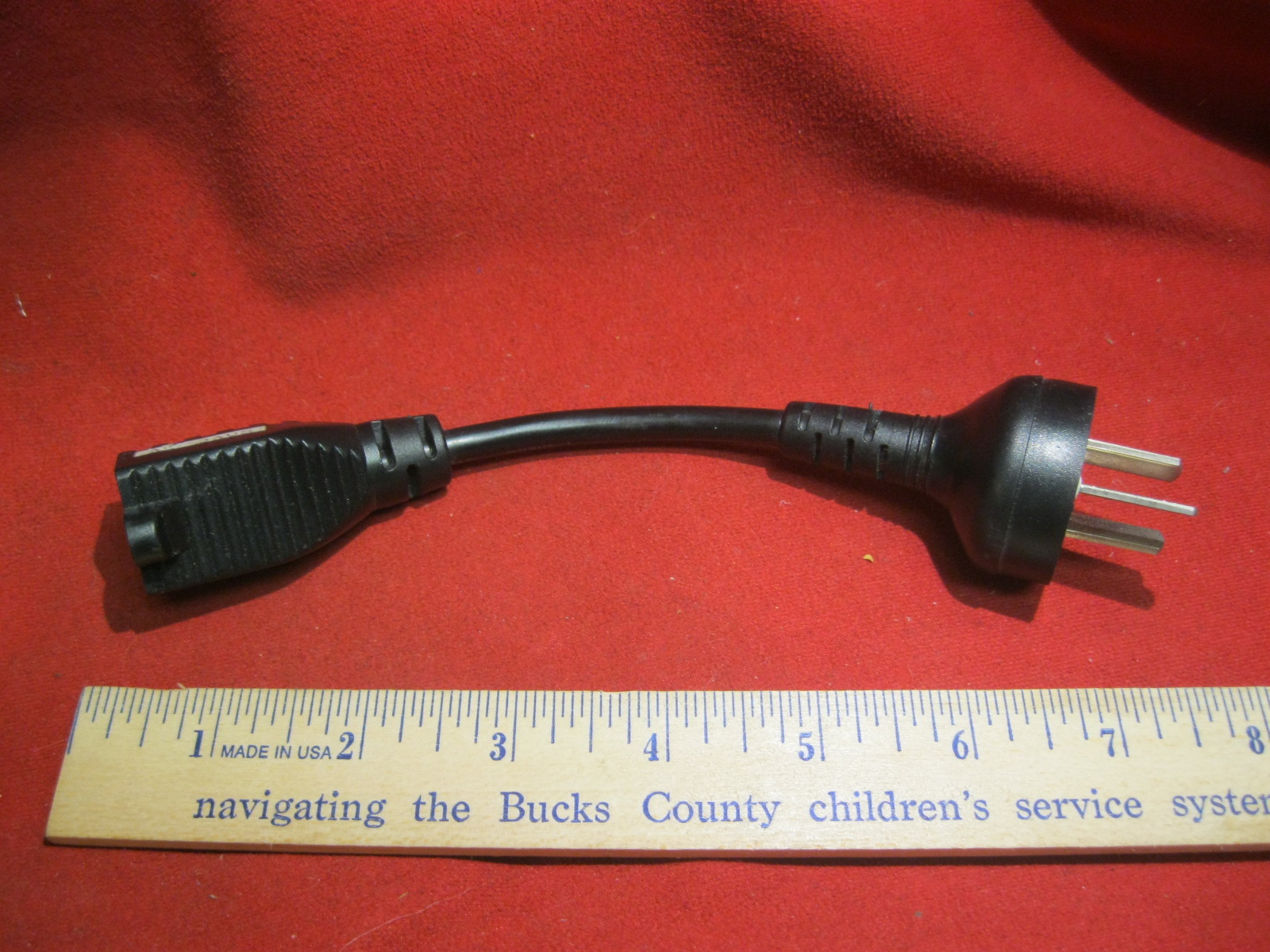 Yung Li YP31 Short Power Adapter Cord 10A 250V GB2099 Male to Edison