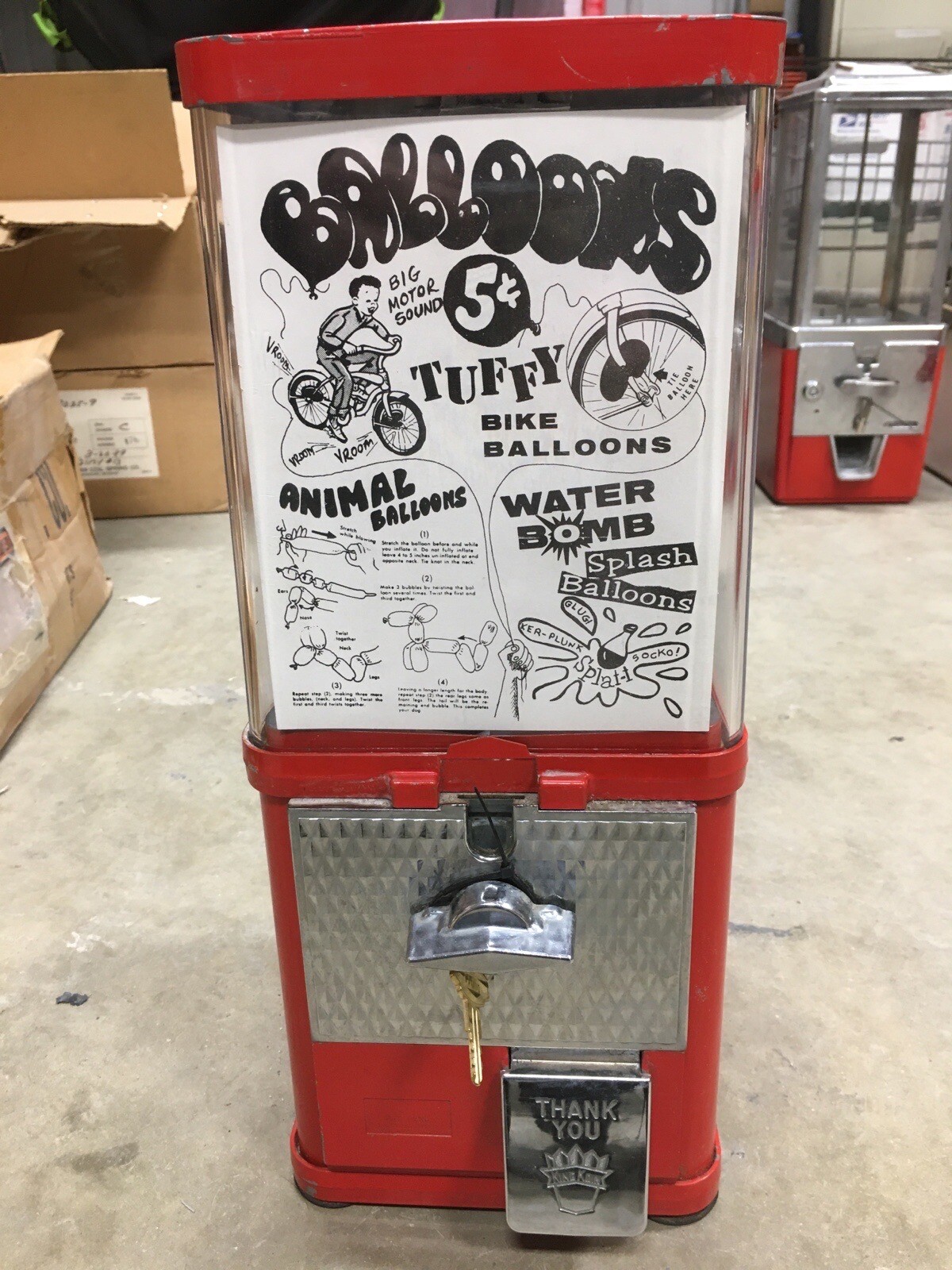 NOS Vintage 5 cent Nickel Komet Toy Machine w/ Display & Backstory from