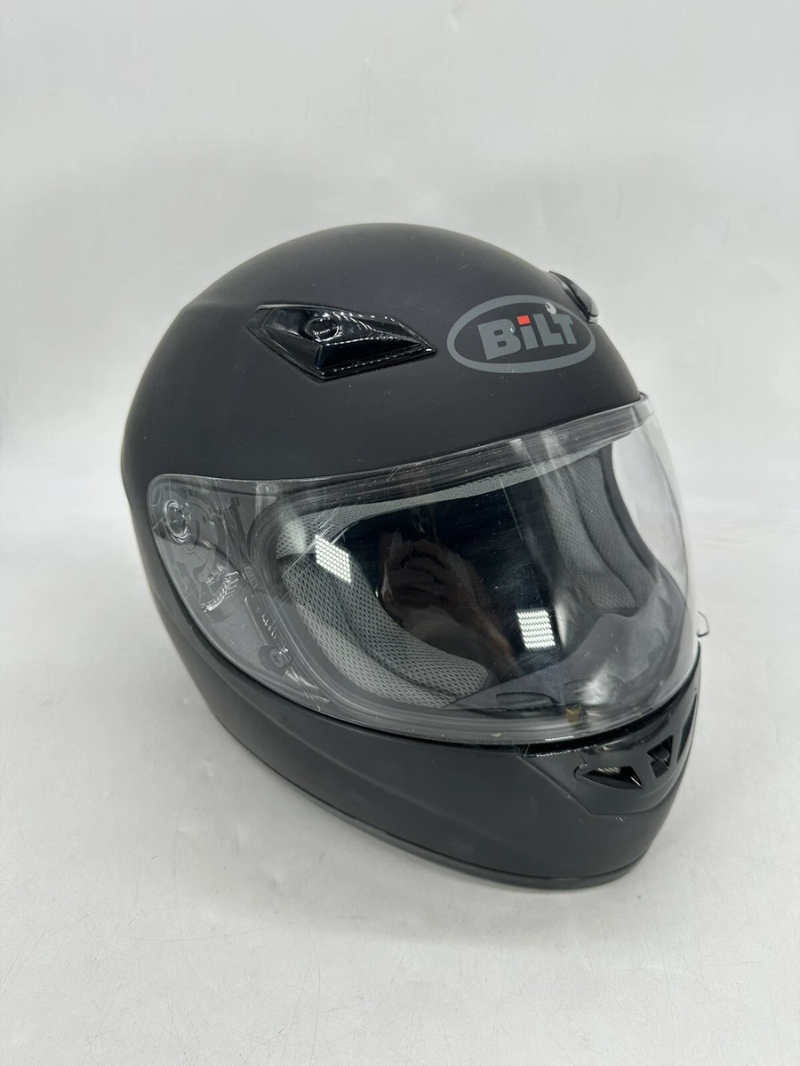 Bilt Fusion Dark FMVSS No. 218 Motorcycle Helmet Size Large 2019