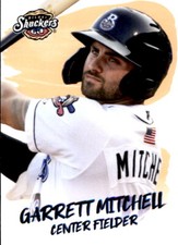 2021 Biloxi Shuckers Choice #20 Garrett Mitchell Orange California Baseball Card