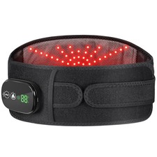 Heated Lower Back Massager with 3 Heating  3 Vibration Modes, Cordless Heati...