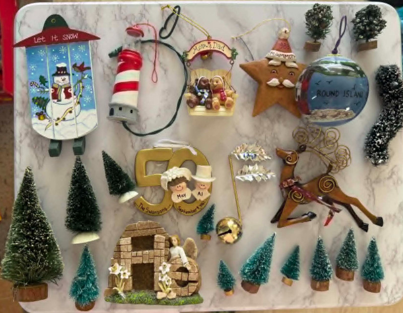Estate Sale Find Vintage Christmas Ornament Lot Mixed Collection #1