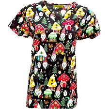 Holiday Printed Christmas Scrubs, Halloween Printed Uniform Tops