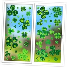 118 Pcs Decorations, 8 Sheets Extra Large Shamrock Stickers St Patricks Day