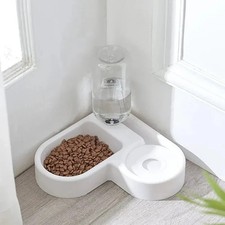 Automatic Cat Dog Water Bowl Moisture-Proof Dual Use Pet Drinking Feeding basin