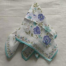 Blue and purple floral printed bandana 0289