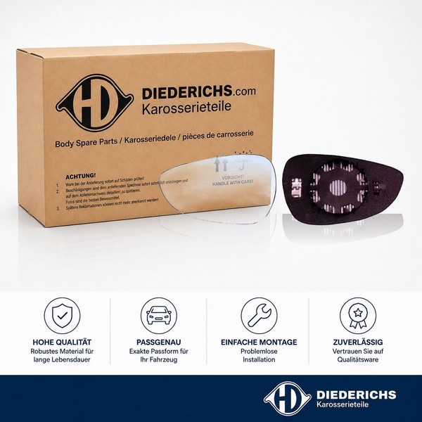 Spiegelglas Aussenspiegel Links Diederichs 1405227 FÜR Ford-image