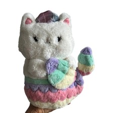 FAO Schwarz Glow Brights Meowmaid stuffed animal plush toy Rainbow Tail