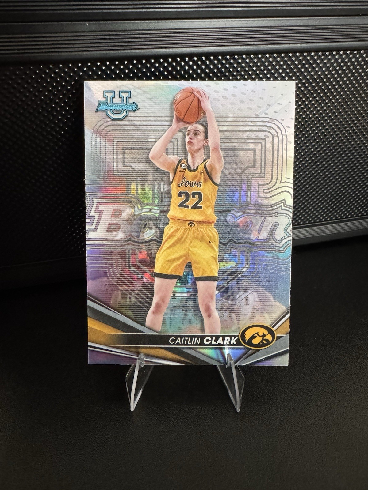 Topps 2022-23 Bowman University Chrome Caitlin Clark #50 Refractor Rookie Iowa
