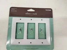 Allen Roth Triple Wall Plate White 3-Gang Decorator Switch Cover #0147588