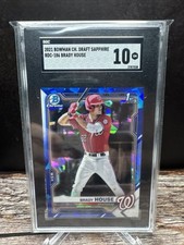 2021 Bowman Draft Brady House Sapphire Chrome #BDC-186 (RC) SGC 10