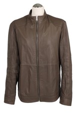 Hugo Boss Herren Jacke Gr. XXL Braun Lederjacke