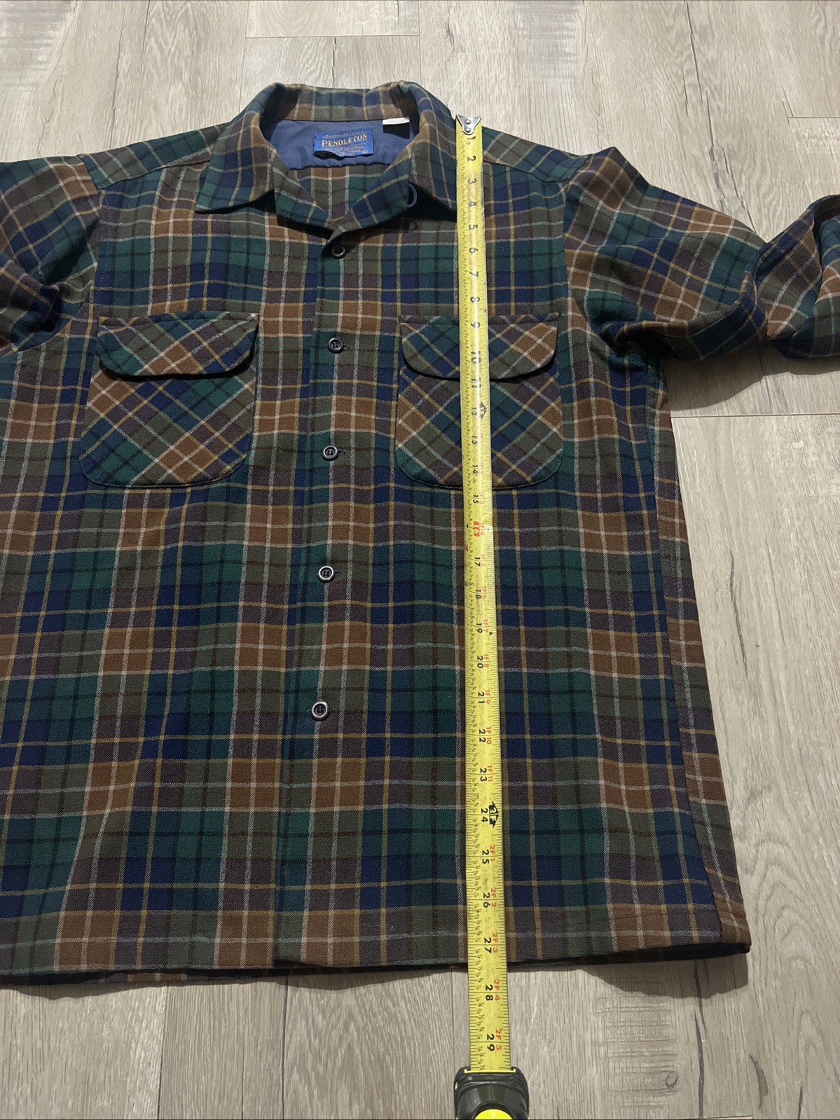 Vintage Pendleton Button-Down Flannel 100% Wool M… - image 5