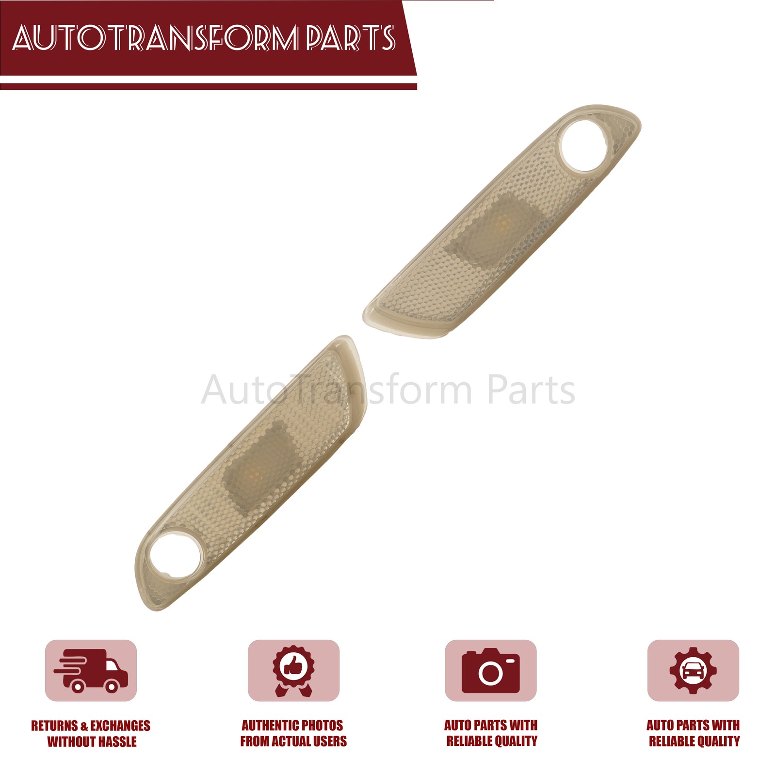 Pair Front Fender Side Marker Lights For Rolls-Royce Ghost Wraith Dawn 10-19 US
