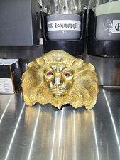 Christopher Ross Fine Headed Belt Buckle 24 Karat Gold Plated With Custom Eyes