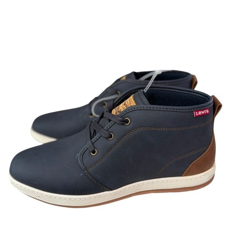 Stivaletti Chukka Levi’s uomo taglia 10,5 blu navy stringati casual eleganti nuovi con etichette - Foto 2 di 6