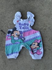 Vintage Disney Cartoon Mickey  Minnie Mouse Romper 6 Months