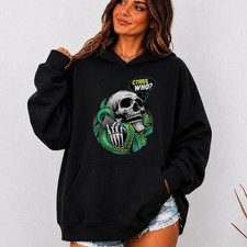 Cthul Who Kraken Tentacles Skull Hoodie, Gothic Horror Style