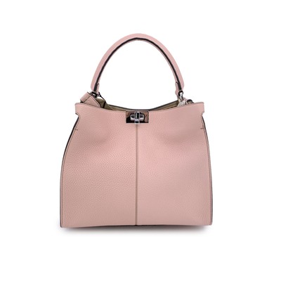Authentic Fendi Selleria Pink Leather Peekaboo X-Lite Medium