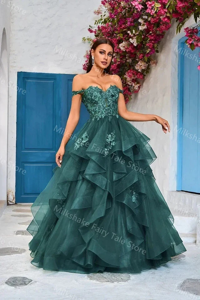 Noble Noche Formal Fiesta Vestido de Baile Baile de graduación Dama de honor Actuando Vestido TuTu QYHS314 Foto 4 de 4