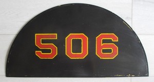 Vintage 1920s Path Railroad Number Board Plate Sign J-Class Train Car 506 NY NJ
