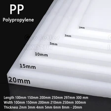 White Polypropylene Sheet Plastic Block Panel PP 100 150 200 250 297 300 mm