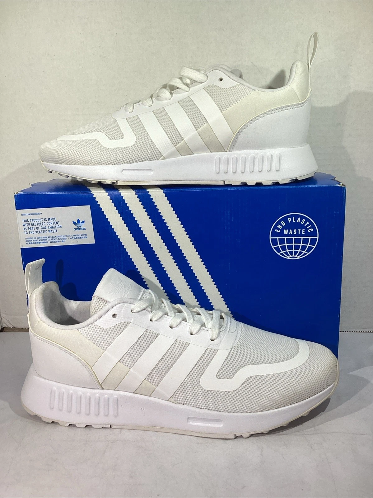 Scarpe da ginnastica Adidas uomo taglia 8 5 bianco bianco Multix AJ 1506