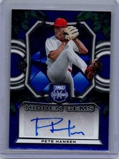 Pete Hansen 2023 Elite Extra Edition #HG-PHS Blue Auto St. Louis Cardinals
