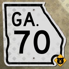 Georgia State Route 70 highway road sign Atlanta Newnan Fulton Industrial 16x16