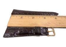 NOS 19mm/R Brown Genuine Crocodile Leather Watch Band (B647)