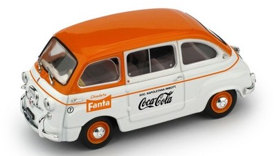 Brumm FIAT 600D MULTIPLA COMMERCIALE FANTA/COCA COLA 1961 1:43