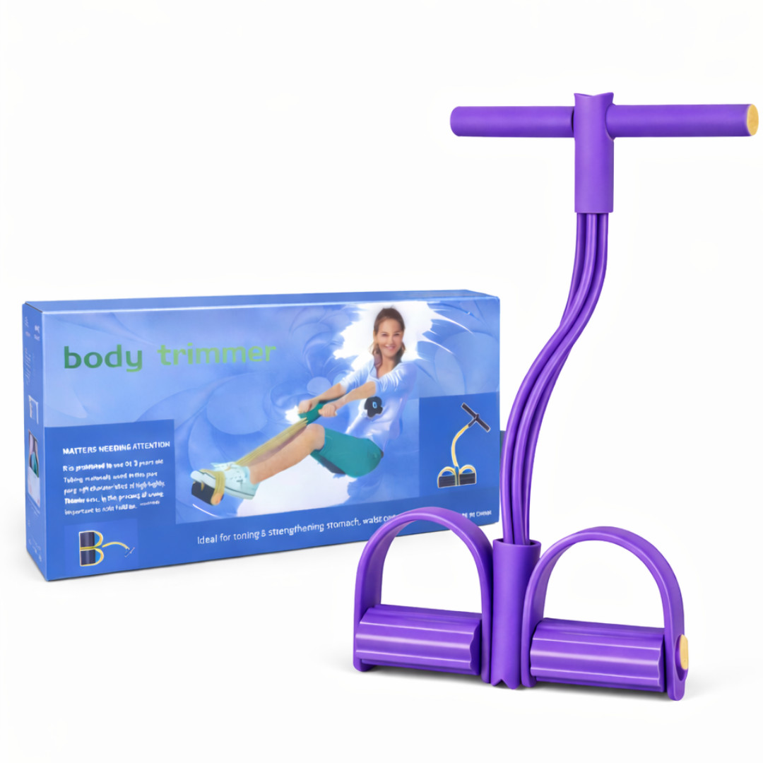 6-Tube Pedal Resistance Band Foot Exerciser Yoga Pilates Full-Body Workout