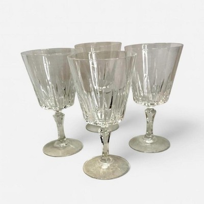 Set of 4 Vintage Cristal d'Arques Versailles Wine Glasses Crystal France